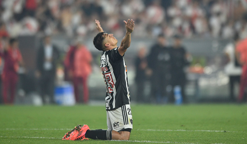 Alan Franco festeja para Atletico Mineiro en la Libertadores
